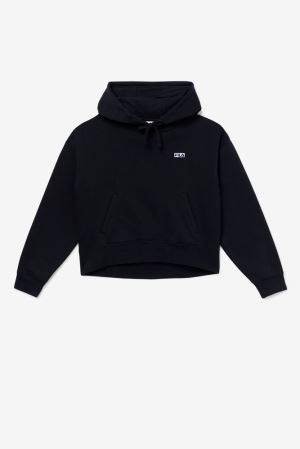 FILA Marina Hoodies Black,Womens Clothing | CA.NLXYAI148